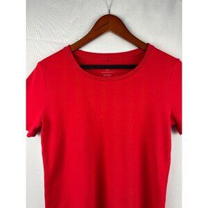 White Stag Red Short Sleeve T-Shirt S (4-6) 100% Cotton Made In Nicaragua